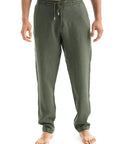 Men's Olive Linen Pants