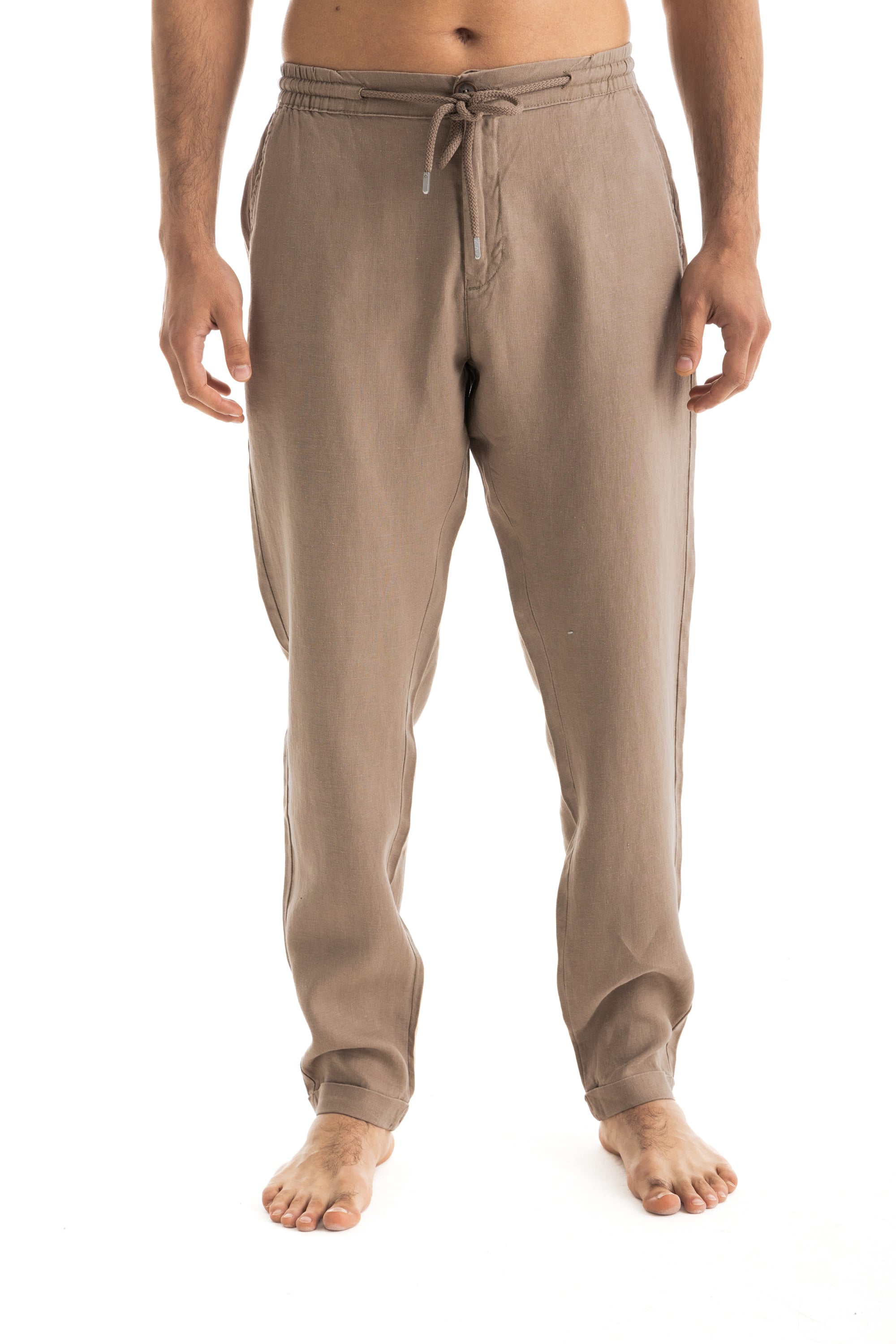 Mens Espresso Linen Pants
