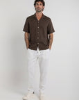Dark Mocha Cuban Linen Shirt