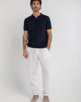Navy Italian Knit Polo