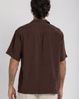 Brown Tencel Cuban Shirt