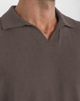 Brown Italian Knit Polo
