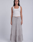 Dove Grey Ruffle Skirt
