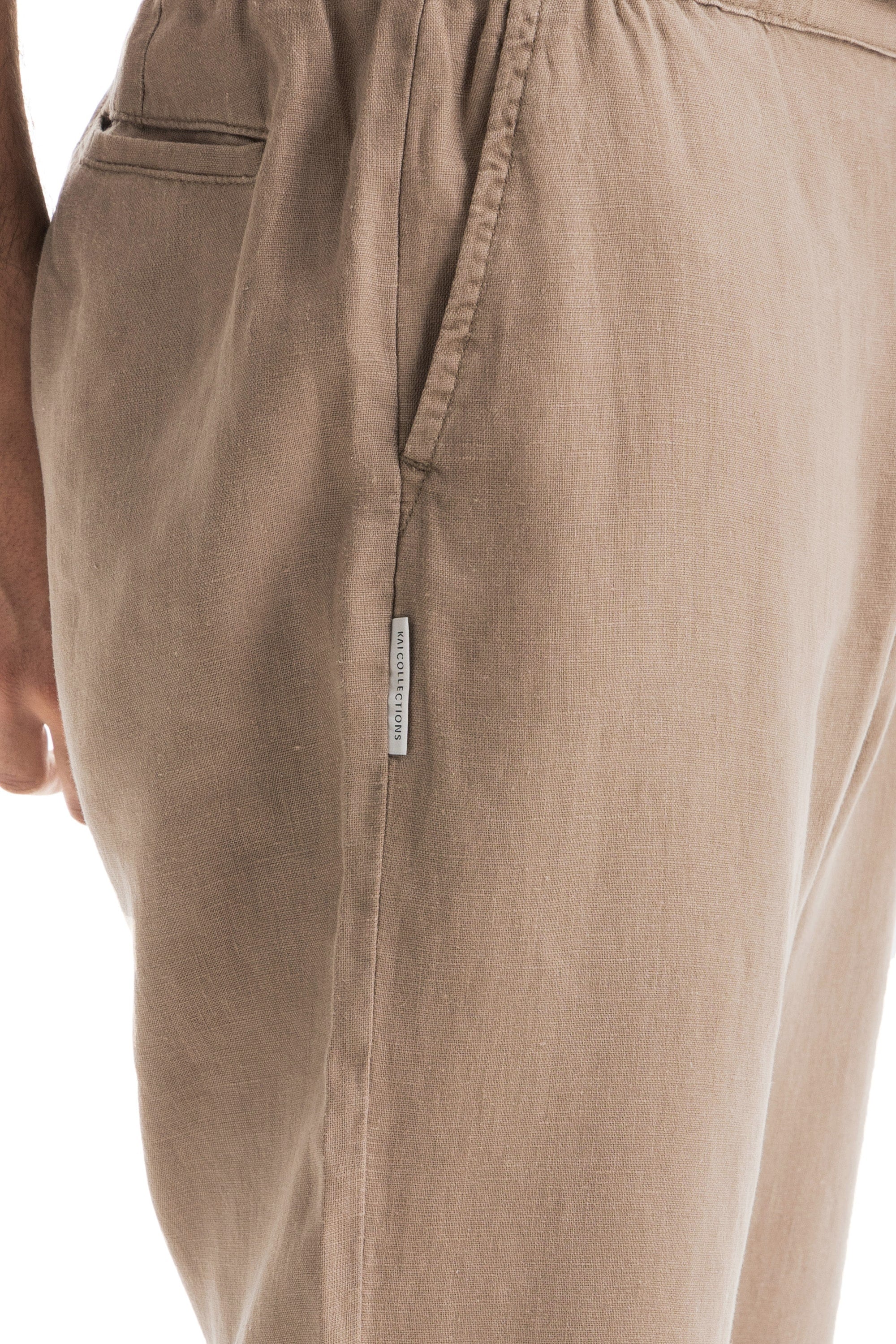 Mens Espresso Linen Pants