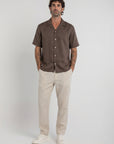Dusty Taupe Cuban Linen Shirt