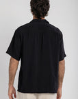Black Tencel Cuban Shirt
