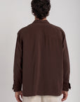 Brown Tencel Long Sleeve Shirt