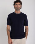 Navy Capri Knit T-Shirt