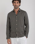 Midnight Grey Linen Shirt