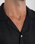 Black Cuban Linen Shirt