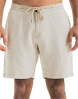 Men's Beige Linen Short