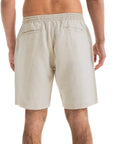 Men's Beige Linen Short