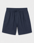 Navy Tencel Relaxed Shorts