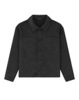Dark Grey Wool Button Jacket
