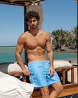 Blue Graffiti Swim Shorts
