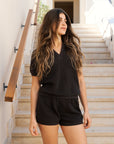 Women's Knit Brown Polo