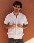 Off-White Crochet Button Up Shirt