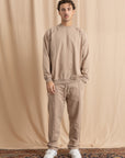 Unisex Beige Distressed Sweatshirt