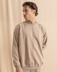 Unisex Beige Distressed Sweatshirt