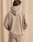 Unisex Beige Distressed Hoodie