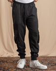 Unisex Black Cargo Sweatpants