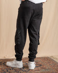Unisex Black Cargo Sweatpants