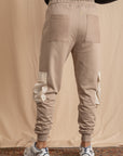 Unisex Beige Cargo Sweatpants