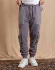 Unisex Grey Cargo Sweatpants