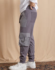 Unisex Grey Cargo Sweatpants