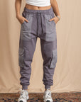 Unisex Grey Cargo Sweatpants