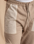 Unisex Beige Cargo Sweatpants