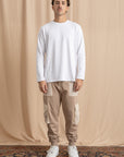 Unisex Beige Cargo Sweatpants