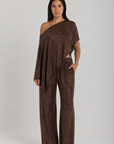 Women's Brown Sparkle Pants