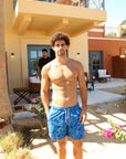 Abstract Blues Swim Shorts