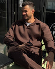 Brown Lined Sweatpants