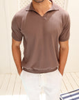 Brown Italian Knit Polo
