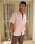 Pink Cuban Linen Shirt
