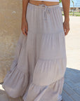 Dove Grey Ruffle Skirt