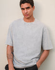 Grey Acid Wash Oversized T-Shirt