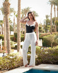 Women`s Off-White Knitted Pants
