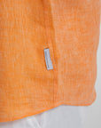 Men's Orange Linen Shirt