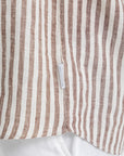 Brown Striped Linen Shirt