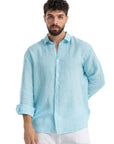 Men's Mint Linen Shirt
