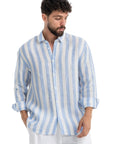 Blue Stripe Linen Shirt