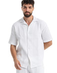 White Waffle Texture Shirt