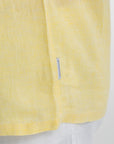Yellow Cuban Linen Shirt Short Sleeve
