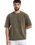 Olive Acid Wash Oversized T-Shirt