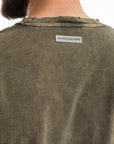 Olive Acid Wash Oversized T-Shirt