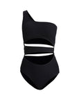 Black Aruba crinkle one piece