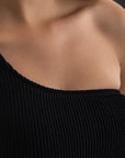Black Aruba crinkle one piece